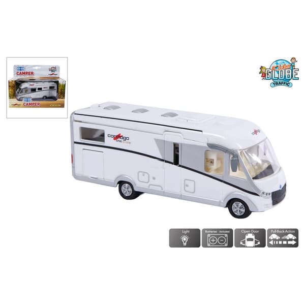 Kids Globe Traffic Pull-Back Carthago Camper med ljus