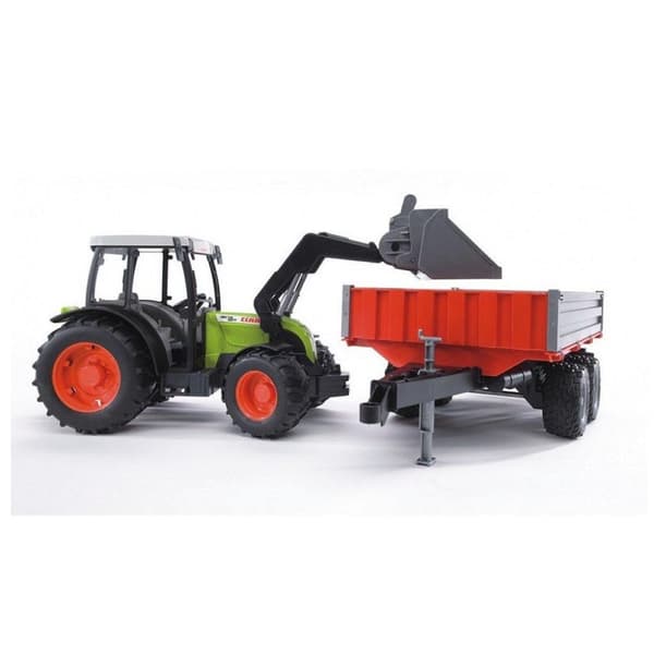 Bruder 2112 Claas Nectis 267 F etukuormaimella + perävaunu 65,5x12,9x15 cm