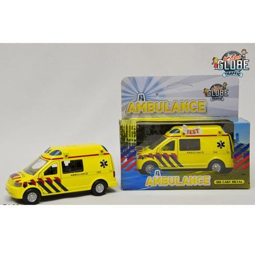 Kids Globe Pull Back Ambulance med lyd