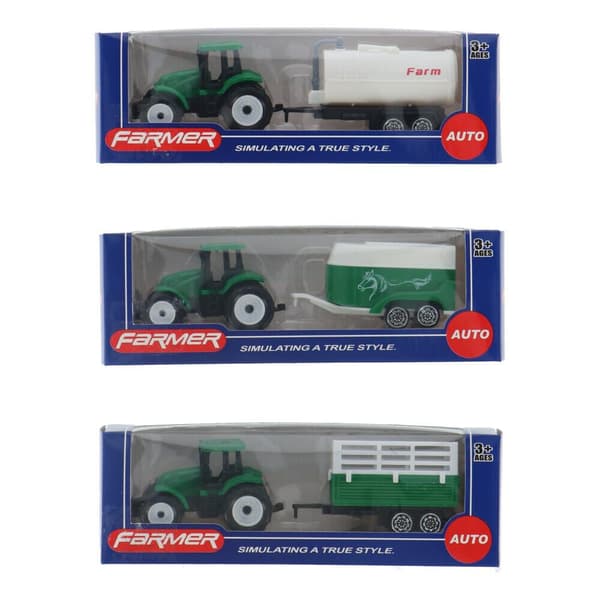 Traktor med trailer Assorteret