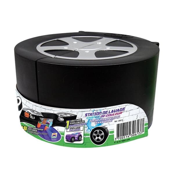 Splash Toys Micro Wheels Car Wash eller Pit Stop med køretøjssortiment