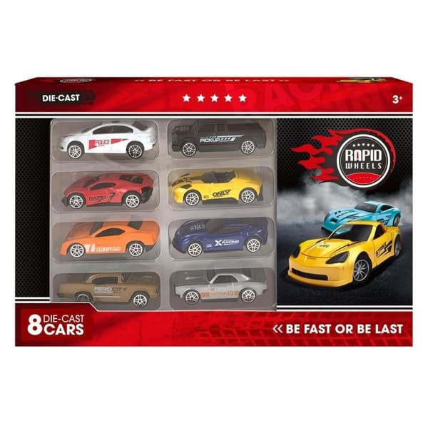 Rapid Wheels formgjutna bilar 8 delar