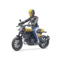 Miniatyrbillede 2 af 2: Bruder 63053 Ducati Scrambler Motorcykel med fører 1:16