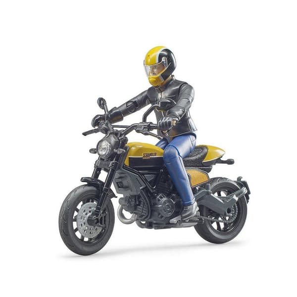 Bruder 63053 Ducati Scrambler Motorcykel med fører 1:16