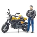 Miniatyrbillede 1 af 2: Bruder 63053 Ducati Scrambler Motorcykel med fører 1:16