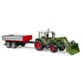 Miniatyrbillede 1 af 7: Bruder 02182 Fendt Vario 211 med frontlæsser + sidevægstrailer