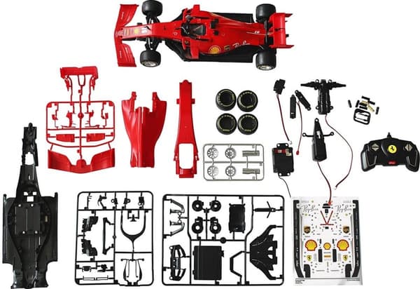 Rastar Ferrari F1 - Rød - 1:16 RC 2.4GHz - R/C Monteringsmodelsæt - Byggesæt - Formel 1 - Officielt licenseret Ferrari
