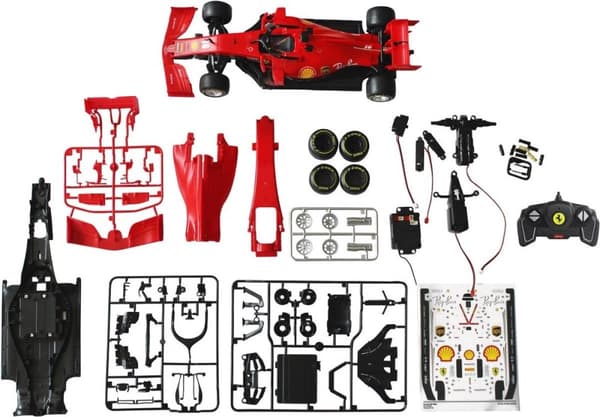 Rastar Ferrari F1 - Rød - 1:16 RC 2.4GHz - R/C Monteringsmodelsæt - Byggesæt - Formel 1 - Officielt licenseret Ferrari