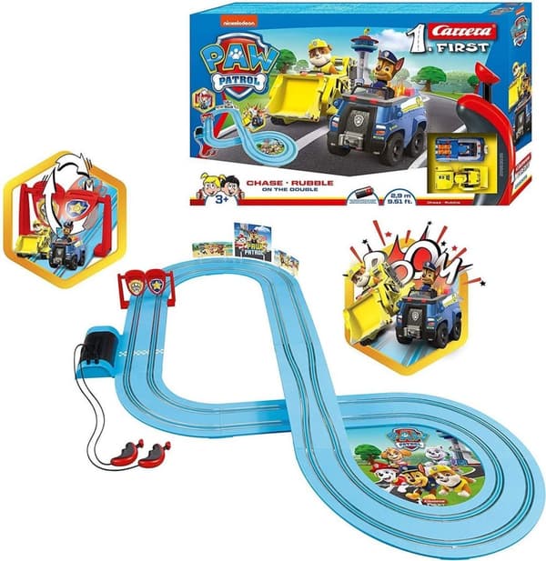 Carrera First Paw Patrol Race Track - On the Double - Chase & Rubble - 2,9 meter
