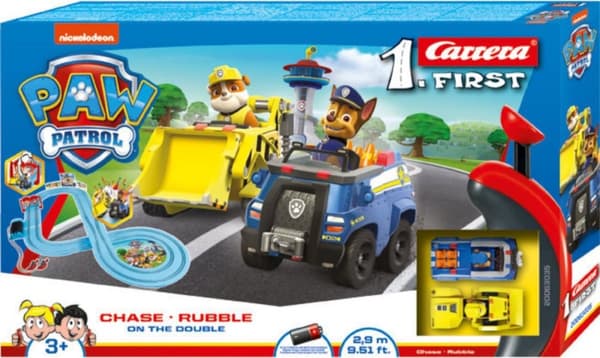 Carrera First Paw Patrol Race Track - On the Double - Chase & Rubble - 2,9 meter