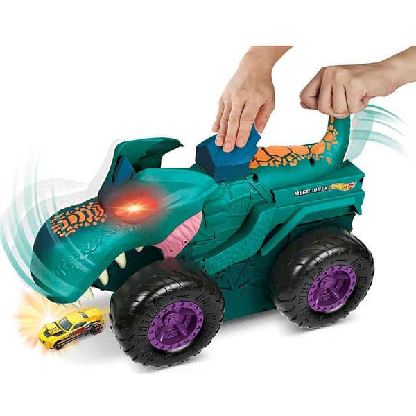 Hot Wheels Tygger Biler Med Lys Og Lyde Monster Trucks Mega Wrex Flerfarvet
