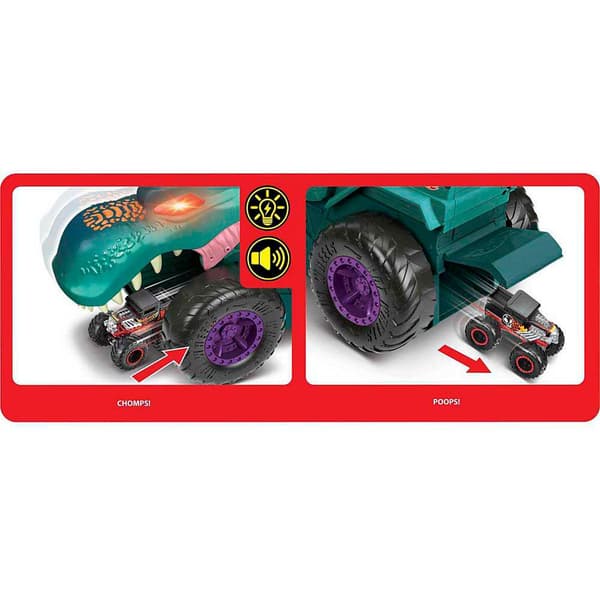 Hot Wheels Tygger Biler Med Lys Og Lyde Monster Trucks Mega Wrex Flerfarvet