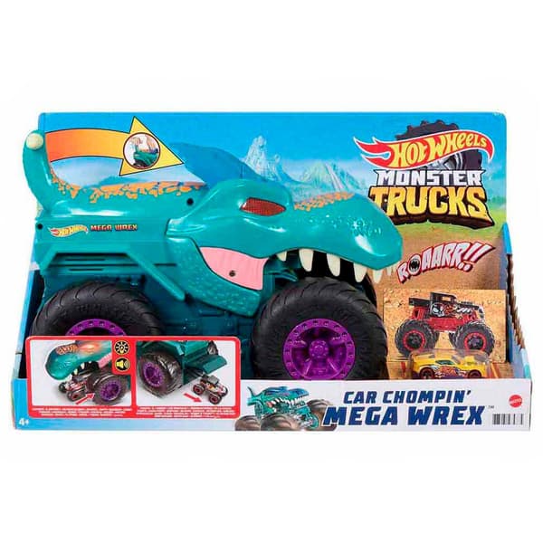 Hot Wheels Tygger Biler Med Lys Og Lyde Monster Trucks Mega Wrex Flerfarvet