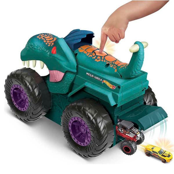 Hot Wheels Tygger Biler Med Lys Og Lyde Monster Trucks Mega Wrex Flerfarvet
