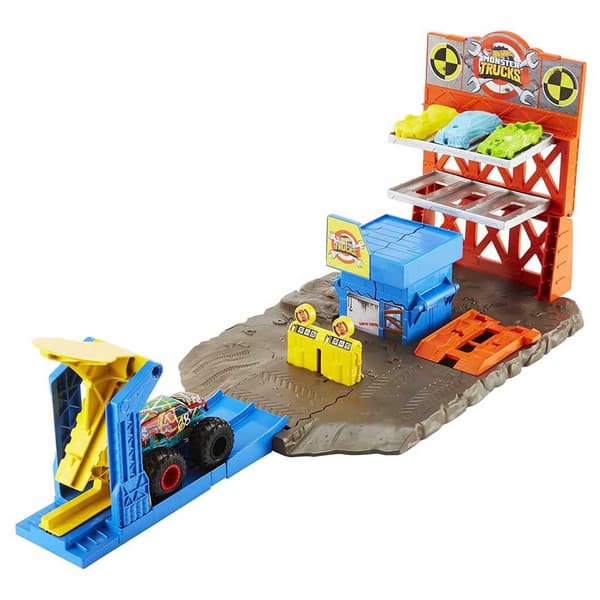 Hot Wheels Blast Station Legesæt Og Biler Monster Trucks Flerfarvet 4 Years