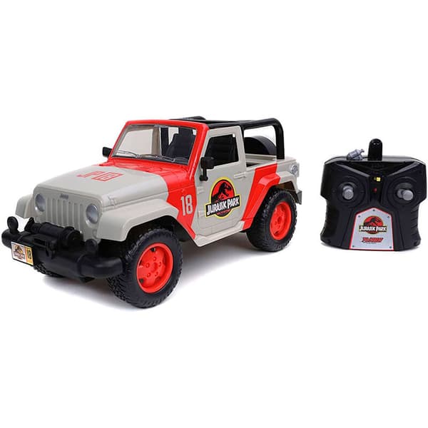 Jada Fjernstyret Bil Jurassic Park Jeep Wrangler Gylden
