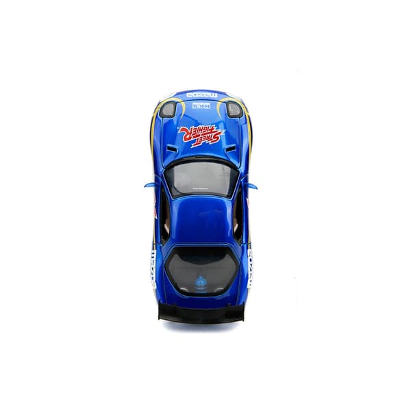 Jada Street Fighter Ii Chun-li 1993 Mazda Rx-7 1:24 Blå