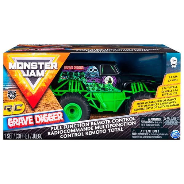 Spin Master Fjernstyret Bil Grave Diggir Rc Monster Jam 1/24 Grøn