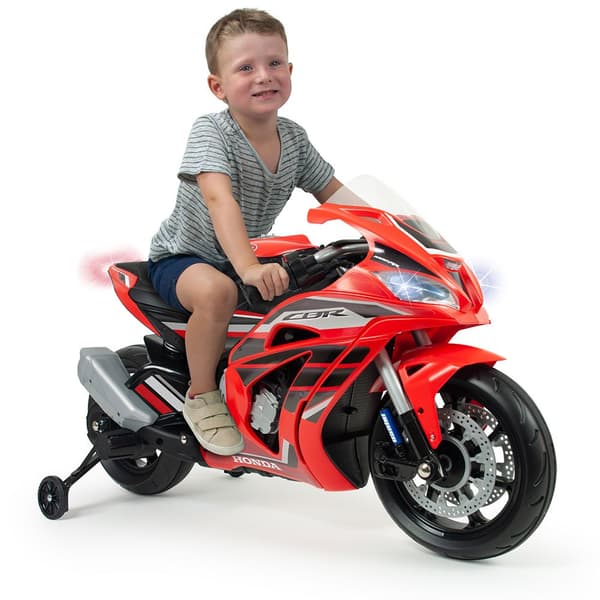 Injusa Motorcykel Med Lys/lyd Honda Cbr 12v Søvfarvet 3 Years