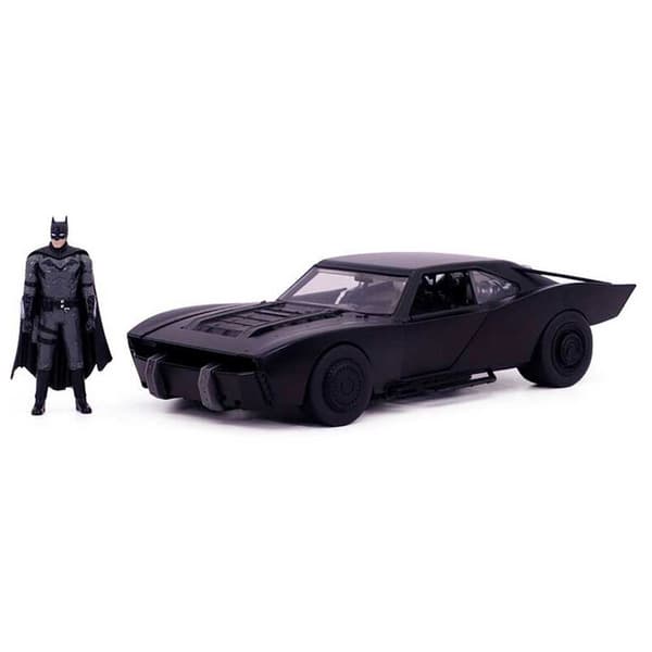 Jada Batmobo Med Lys Og Figur Metal 1:18 ´´the Batman´´ Sort