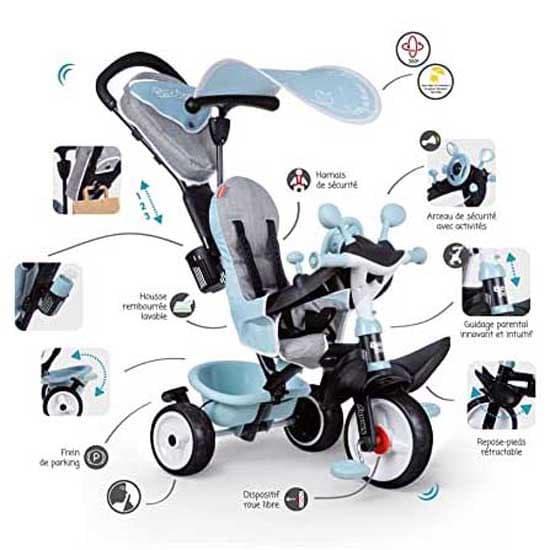 Smoby Comfort Plus Trehjulet Cykel Baby Drive Søvfarvet
