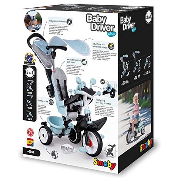 Smoby Comfort Plus Trehjulet Cykel Baby Drive Søvfarvet