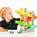 Miniatyrbillede 3 af 8: Molto Træbilrampebane Medfølger Biler 4 Transparent