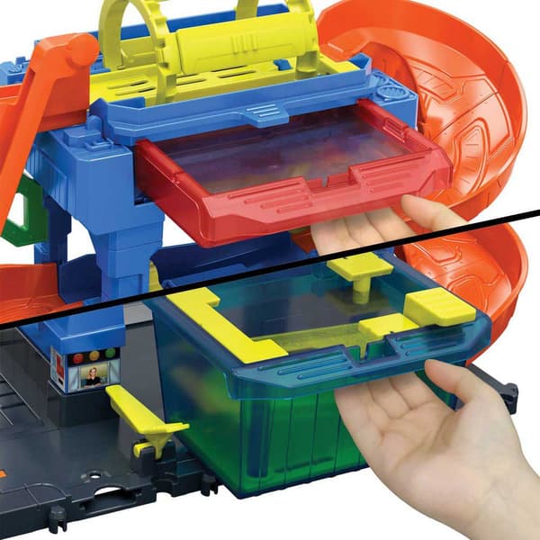Hot Wheels Leluauton Radan Tunnelipesu Kääntyvällä Autolla City Oranssi
