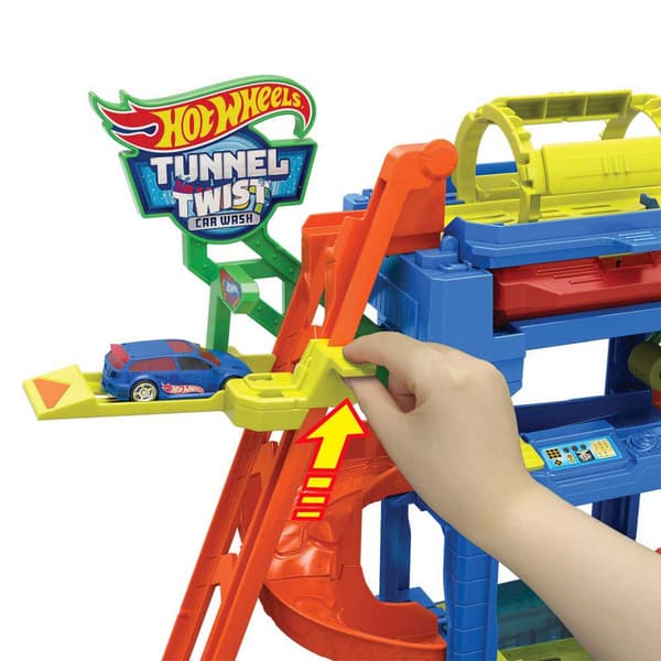 Hot Wheels Leluauton Radan Tunnelipesu Kääntyvällä Autolla City Oranssi