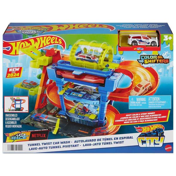 Hot Wheels Leluauton Radan Tunnelipesu Kääntyvällä Autolla City Oranssi