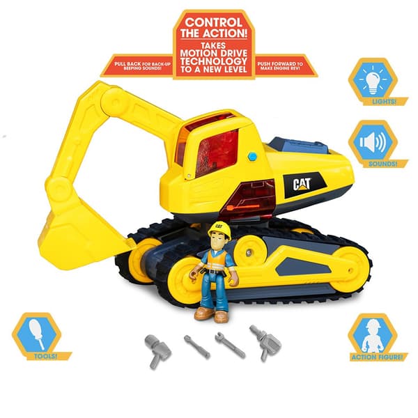 Caterpillar Grävmaskin 29 Cm Power Action Crew Caterpillar Flerfärgad 2-5 Years
