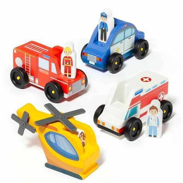 Molto Puu Kuorma-autot Set 4 Kirkas