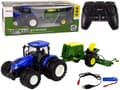 Miniatyrbillede 1 af 6: Fjernstyret traktor i skala 1:24 med tilbehør