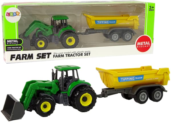 Lantbruksfordon Traktor Trailer D Grön