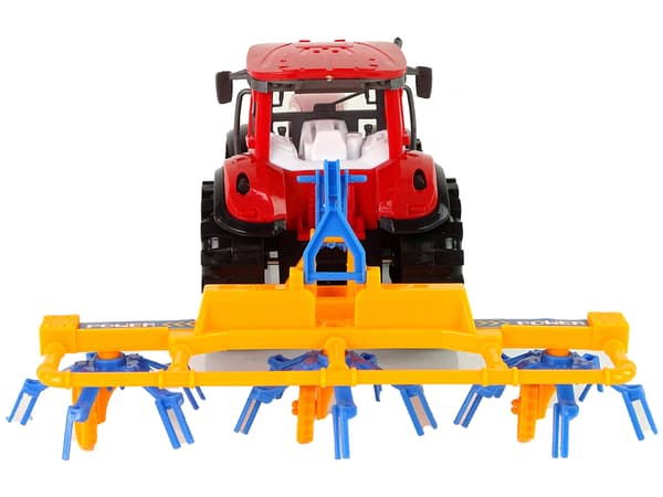 Rød traktor med friktionsdrev