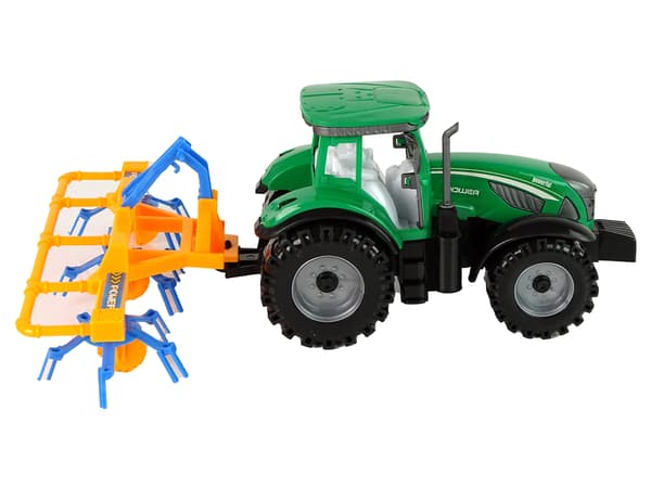 Grøn traktor, friktionsdrev rive