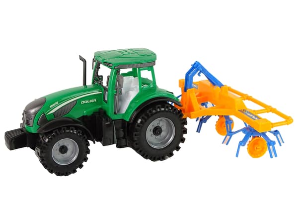 Grøn traktor, friktionsdrev rive