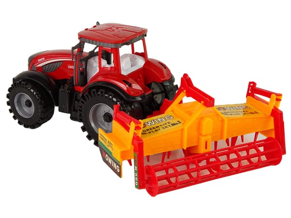 Traktor med kultivatorfriktionsdrift Röd