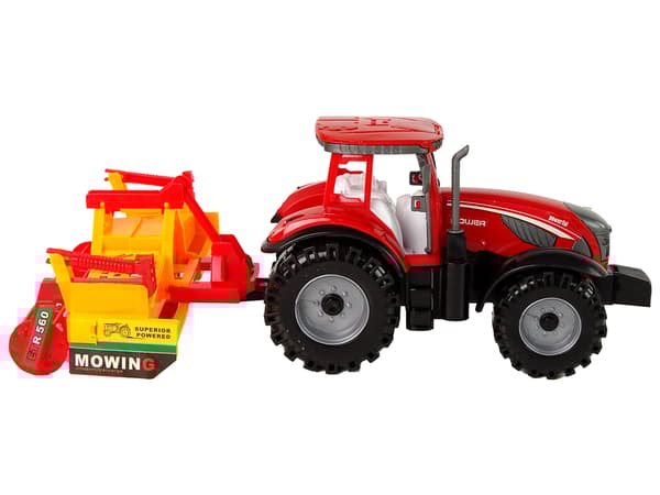 Traktor med kultivatorfriktionsdrift Röd