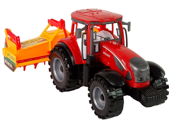Traktor med kultivatorfriktionsdrift Röd