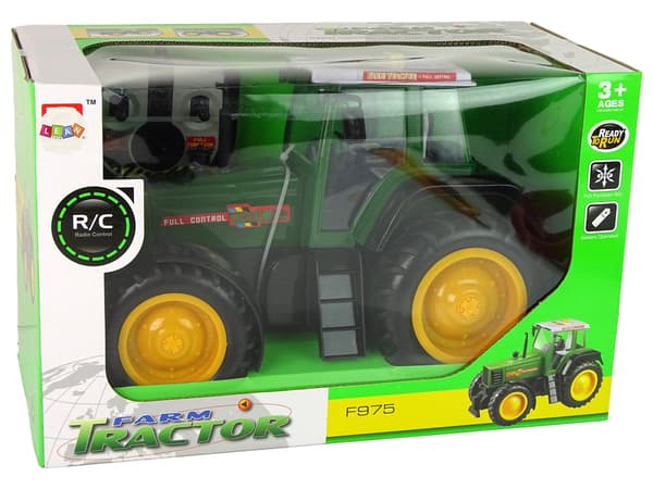 Grøn og sort fjernstyret R/C traktor 38 cm