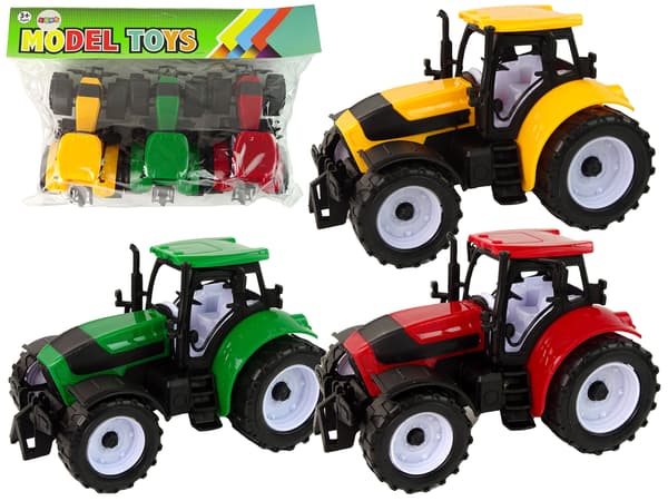 Farm Traktor Sæt 3 farverige stykker