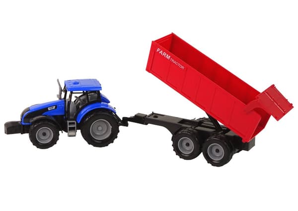 Traktor med släp lantbruksfordon Farm Blue