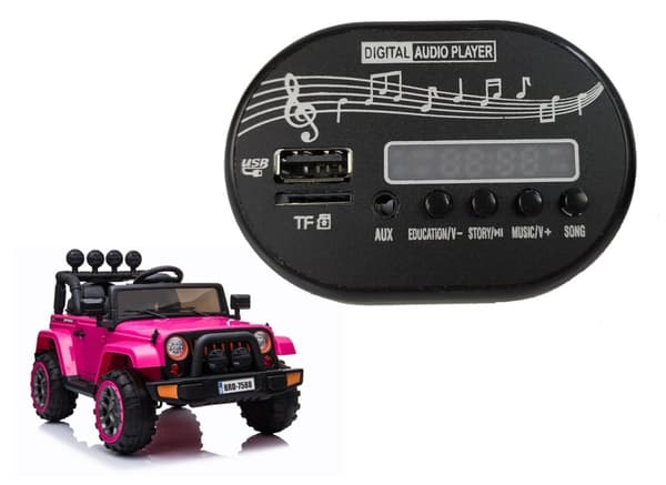 Musikpanel til en bil med et BRD-7588 batteri