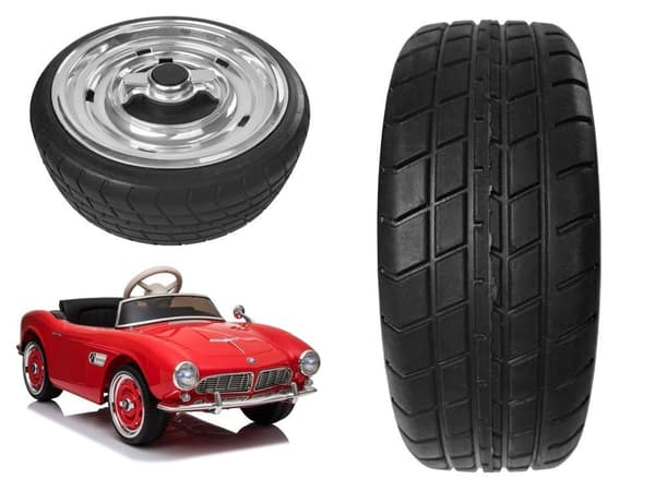 Hjul till ett BMW Retro batteridrivet fordon