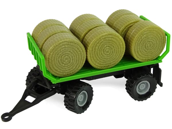 Traktor med trailer høballer Lydgrøn