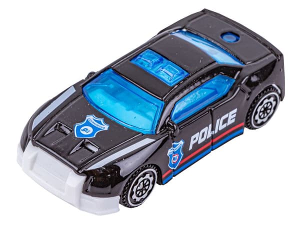 Metalliset etuoikeutetut ajoneuvot, autot, jousijouset 6 kpl sarja 1:64 POLIISI, OHJAUSAUTO
