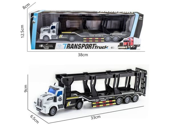 Lastbil, transporter, dæk, åbnende trækvogn 1:48