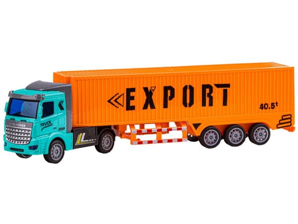 Lastbil, semitrailer - container, lastbil med släp 1:48