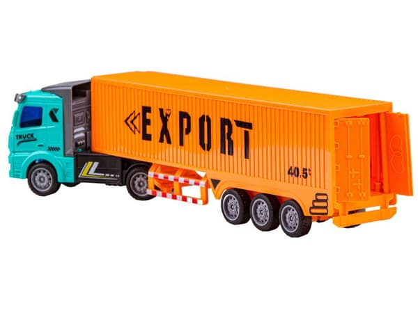 Lastbil, semitrailer - container, lastbil med släp 1:48
